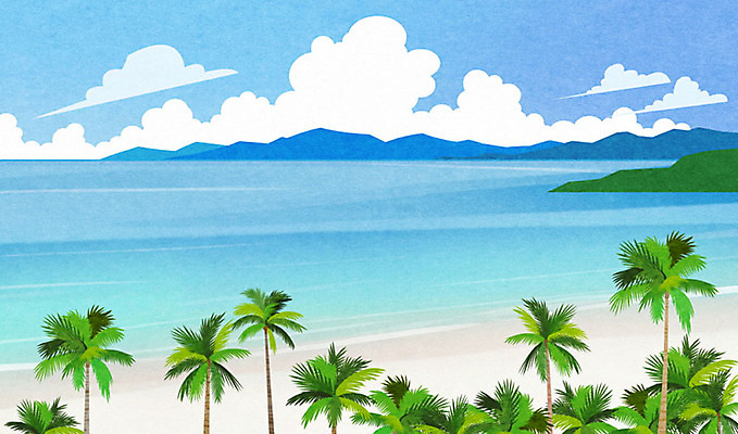 PSD 바다 하늘색 백그라운드 일러스트 자연 휴가 산 풍경 해변 사람없음 여름 여름휴가 바캉스 모래사장 야자수 맑음 여름풍경 시원함 자연백그라운드 계절백그라운드 야자수잎 여름배경 국내일러스트 나무 계절 잎 날씨 파란색 생태계 파일형식 여름_계절