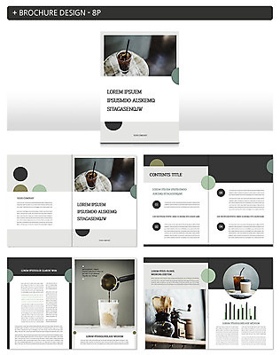 템플릿 라이프스타일 ZIP 커피 팜플렛 사람없음 검은색 카페 원형 그라인더 아이스아메리카노 카페라떼 인디자인 INDD 이미지템플릿 도형 음료 컬러 생활 상점 아메리카노 아이스커피 라떼 커피용품 파일형식