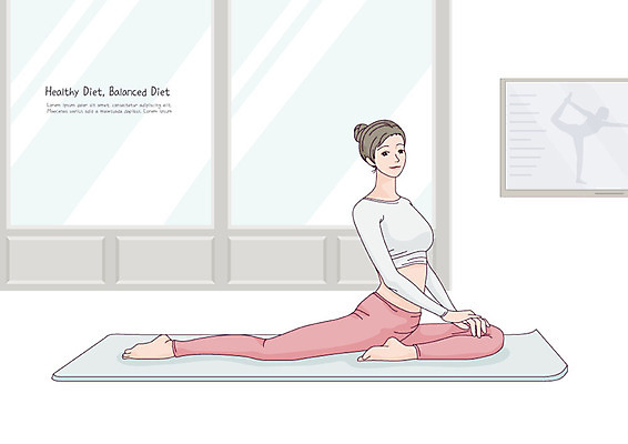 우먼라이프 여자 거실 몸매관리 다이어트 일러스트 요가 건강 한명 사람 성인 취미 운동복 운동 뷰티 건강관리 스트레칭 요가자세 매트 몸매 요가복 자기관리 싱글라이프 성인여자한명만 홈트레이닝 오하운 레이어드홈 국내일러스트 AI파일 1 라이프스타일 웰빙 옷 포즈 관리 신조어 여자한명만 성인여자만 파일형식 벡터