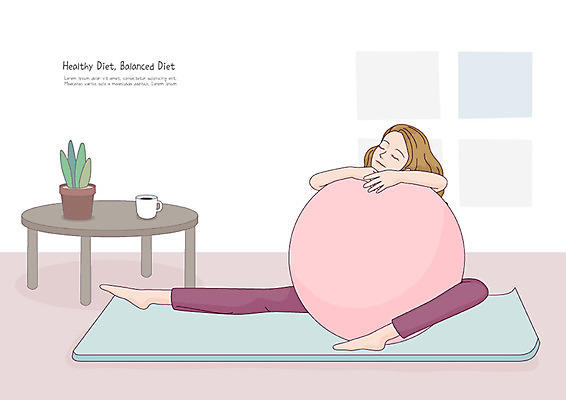 우먼라이프 여자 거실 몸매관리 다이어트 일러스트 요가 안기 건강 한명 사람 성인 취미 운동복 운동 뷰티 건강관리 눈감음 매트 짐볼 몸매 자기관리 싱글라이프 성인여자한명만 홈트레이닝 오하운 레이어드홈 국내일러스트 AI파일 1 라이프스타일 웰빙 옷 모션 관리 신조어 여자한명만 성인여자만 파일형식 벡터