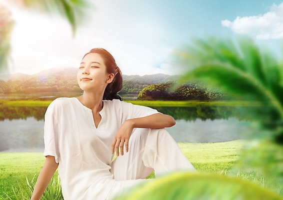 PSD 편집이미지 여자 여유 바다 잎 휴가 휴식 한명 성인 여름 여름휴가 바캉스 눈감음 한국인 편안함 즐거움 힐링 성인여자한명만 이미지편집 식물 1 계절 감정 컨셉 모션 사람 동양인 감각 여자한명만 성인여자만 파일형식 여름_계절