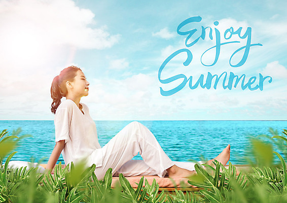 PSD 구름 편집이미지 여자 여유 바다 하늘 휴가 휴식 한명 20대 성인 여름 여름휴가 바캉스 눈감음 한국인 편안함 즐거움 힐링 성인여자한명만 이미지편집 자연요소 1 계절 감정 컨셉 모션 사람 동양인 청년 감각 여자한명만 성인여자만 파일형식 여름_계절