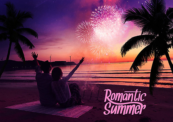 PSD 편집이미지 커플 여자 남자 바다 휴가 휴식 불꽃놀이 사랑 20대 성인 해변 두명 여름 여름휴가 바캉스 야자수 일몰 로맨틱 한국인 즐거움 휴양지 이미지편집 나무 계절 감정 컨셉 관계 놀이 사람 동양인 청년 노을 장소 파일형식 여름_계절