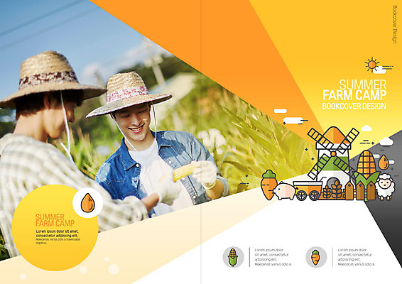 PSD 템플릿 표지디자인 북디자인 출판디자인 표지 남자 리플렛 북커버 옥수수 팜플렛 20대 청년 성인 두명 농장 농사 당근 한국인 풍차 양 돼지 체험 농장체험 성인남자만 이미지템플릿 컨셉 농업 포유류 곡류 뿌리채소 사람 동양인 체험학습 남자만 성인만 파일형식