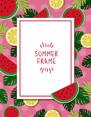 백그라운드 잎 일러스트 휴가 여름음식 수박 사각프레임 프레임 사람없음 여름 여름휴가 바캉스 레몬 야자수잎 몬스테라 프레임일러스트 트로피컬아트 제철과일 국내일러스트 AI파일 식물 계절 음식 과일 사각형 그림 제철 파일형식 벡터 여름_계절