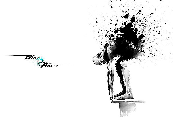 PSD 남자 일러스트 캘리그라피 붓터치 흑백 한명 성인 수영 기다림 번짐 수영선수 성인남자한명만 국내일러스트 1 모션 운동선수 촬영기법 사람 수상스포츠 남자한명만 성인남자만 파일형식 효과