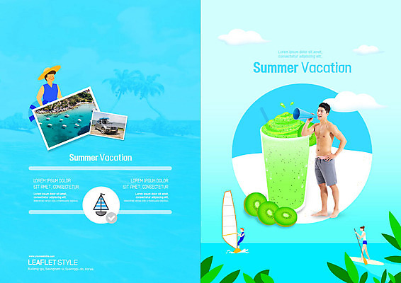 PSD 템플릿 표지디자인 북디자인 출판디자인 표지 남자 리플렛 여행 북커버 휴가 키위 팜플렛 여러명 성인 해변 여름 30대 파란색 여름휴가 바캉스 야자수 확성기 외침 한국인 서핑보드 키위주스 성인만 이미지템플릿 나무 계절 바다 컬러 다수 과일 사람 동양인 장년 소리 보드_스포츠 과일주스 파일형식 여름_계절