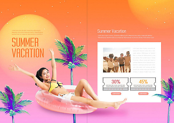 PSD 템플릿 표지디자인 북디자인 출판디자인 여자 남자 내지 리플렛 여행 북커버 휴가 팜플렛 여러명 20대 성인 여름 30대 여름휴가 바캉스 야자수 주황색 한국인 쿠폰 튜브 이미지템플릿 나무 계절 컬러 다수 사람 동양인 청년 장년 파일형식 여름_계절