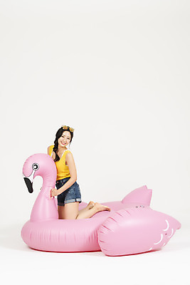 포토 JPG 스튜디오촬영 전신 여자 휴가 실내 한명 미소 누끼 앉기 20대 청년 성인 옆모습 캐주얼 여름 여름휴가 바캉스 청춘 플라밍고 즐거움 흰배경 튜브 청년여자한명만 성인여자한명만 플라밍고튜브 국내포토 1 옷 계절 감정 뷰포인트 백그라운드 컨셉 모션 조류 표정 사람 내부 흰색 여자한명만 성인여자만 청년여자만 파일형식 여름_계절