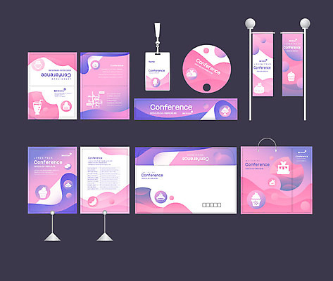 템플릿 배너템플릿 분홍색 디저트 팜플렛 사람없음 세트 쇼핑백 케이크 보라색 현수막 컵케이크 전단 홍보물 엽서 초대장 패키지 약도 박람회 손부채 소봉투 행사세트 행사템플릿 AI파일 배너 음식 컬러 지도 가방 편지봉투 카드_감사 편지 파일형식 벡터