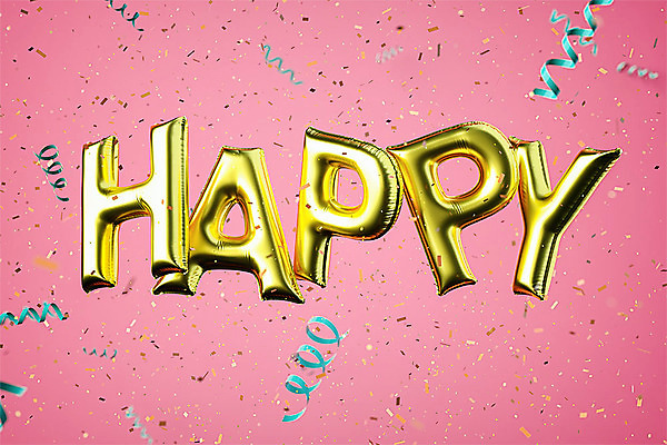 PSD 편집이미지 알파벳 영어 행복 분홍색 백그라운드 텍스트 대문자 타이포그라피 사람없음 3D소스 3D 디지털합성 오브젝트 꽃가루 풍선 더스트파티클 편집소스 편집3D 문자 감정 컬러 가루 파일형식