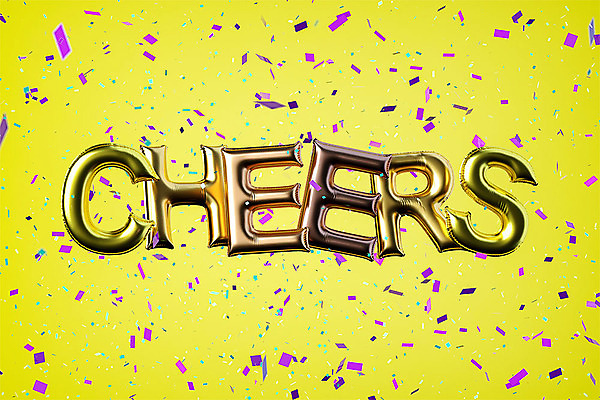 PSD 편집이미지 알파벳 영어 백그라운드 텍스트 대문자 타이포그라피 사람없음 노란색 3D소스 3D 디지털합성 오브젝트 건배 꽃가루 풍선 더스트파티클 편집소스 편집3D 문자 컬러 가루 파일형식