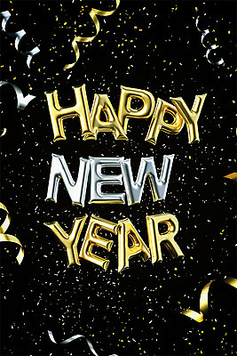 PSD 편집이미지 알파벳 영어 백그라운드 텍스트 대문자 타이포그라피 사람없음 3D소스 3D 검은색 디지털합성 오브젝트 꽃가루 해피뉴이어 풍선 더스트파티클 편집소스 편집3D 문자 컬러 새해인사 가루 파일형식