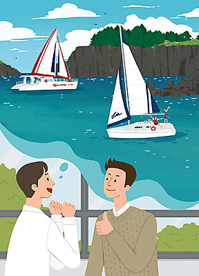 PSD 남자 행복 여행 요트 일러스트 휴가 휴식 사람 여러명 취미 여름 여름휴가 바캉스 희망 기쁨 직장인 계획 즐거움 휴양지 힐링 위시리스트 휴가철 성인남자만 국내일러스트 직업 계절 감정 다수 컨셉 배_교통 장소 남자만 성인만 파일형식 여름_계절