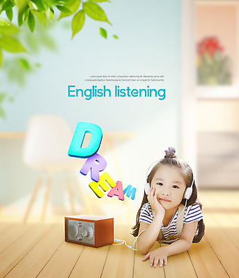 PSD 편집이미지 알파벳 영어 여자 교육 어린이 잎 영어교육 한명 소녀 헤드셋 듣기 한국인 언어교육 에듀 에듀케이션 외국어교육 소녀한명만 스쿨팩 이미지편집 식물 문자 1 음향기기 모션 사람 동양인 헤드폰 여자한명만 소녀만 파일형식
