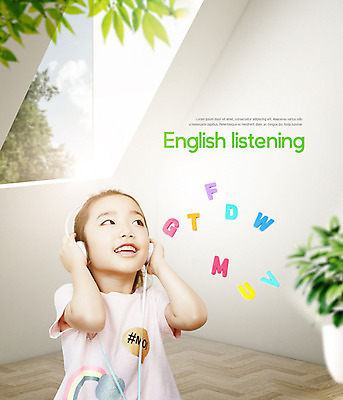 PSD 편집이미지 알파벳 영어 여자 교육 어린이 잎 영어교육 한명 소녀 헤드셋 듣기 한국인 언어교육 에듀 에듀케이션 외국어교육 소녀한명만 스쿨팩 이미지편집 식물 문자 1 음향기기 모션 사람 동양인 헤드폰 여자한명만 소녀만 파일형식