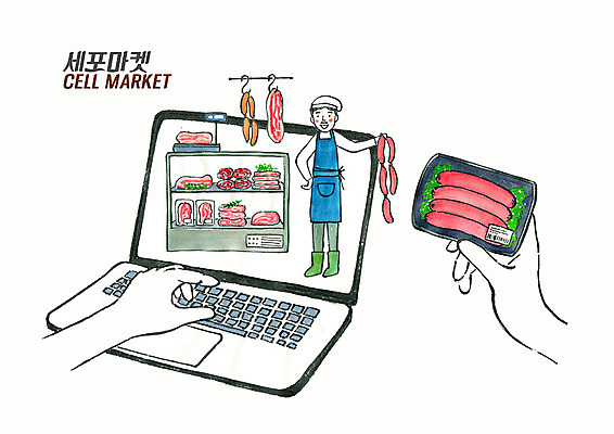 PSD 손 남자 일러스트 수채화 정보기술 육류 돼지고기 한명 들기 사람 신체부위 노트북 쇼핑 판매 상점 소시지 구매 창업 IT라이프 온라인 IT산업 유통 소셜네트워크 정육점 세포마켓 국내일러스트 1 라이프스타일 산업 식재료 모션 기술 전자제품 가공식품 자영업 신조어 파일형식