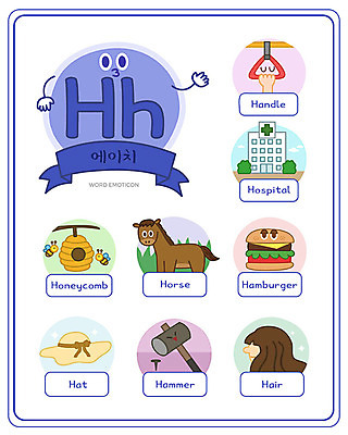 모자 알파벳 영어 교육 일러스트 대문자 병원 손잡이 영어교육 사람없음 단어 세트 머리카락 햄버거 말_동물 망치 소문자 H 낱말카드 이모티콘 벌집 에듀 스쿨팩 워크북 국내일러스트 AI파일 문자 잡화 포유류 의학 교재 패스트푸드 머리 공구 교구 에듀케이션 파일형식 벡터