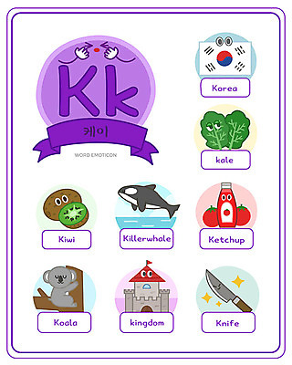 알파벳 영어 교육 일러스트 대문자 키위 영어교육 사람없음 단어 세트 성 칼 태극기 케첩 소문자 코알라 K 낱말카드 이모티콘 범고래 에듀 왕국 케일 스쿨팩 워크북 국내일러스트 AI파일 문자 건축물 채소 과일 포유류 교재 소스_음식 국기 고래 교구 에듀케이션 파일형식 벡터