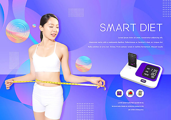 PSD 편집이미지 여자 다이어트 줄자 건강 한명 미소 들기 사람 20대 성인 스마트폰 스마트기기 운동 보라색 헬스 기계 한국인 스마트 성인여자한명만 이미지편집 1 컬러 컨셉 모션 표정 자 동양인 청년 전자제품 핸드폰 여자한명만 성인여자만 파일형식