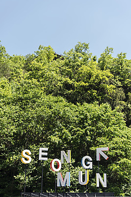 포토 JPG 주간 나무 영어 화살표 여행 자연 한국 풍경 사람없음 야외 여름 관광지 조형물 여름풍경 방향 국내여행 단양 단양팔경 명승지 석문 국내포토 자연요소 식물 문자 계절 아시아 미술 생태계 충청북도 파일형식 여름_계절