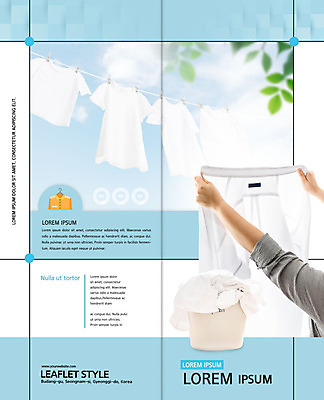 PSD 템플릿 표지디자인 북디자인 출판디자인 표지 리플렛 셔츠 2단접지 북커버 하늘 팜플렛 신체부위 파란색 깨끗함 청결 양손 빨래 빨래바구니 빨랫감 이미지템플릿 손 컬러 컨셉 상의 가사 사람 바구니 위생 파일형식