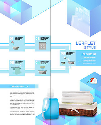 PSD 템플릿 표지디자인 북디자인 출판디자인 내지 리플렛 2단접지 북커버 팜플렛 사람없음 파란색 수건 바구니 깨끗함 청결 빨래 다리미 빨래세제 이미지템플릿 컬러 컨셉 가사 위생용품 가전제품 위생 세제 파일형식