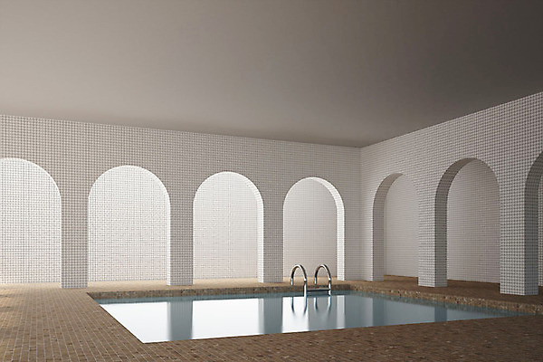 PSD 편집이미지 건축물 외관 건축 수영장 실내 사람없음 3D소스 3D 타일 디지털합성 오브젝트 아치 타일벽 편집소스 편집3D 벽 내부 파일형식