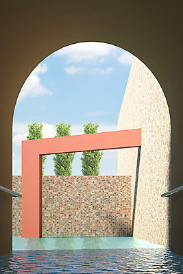 PSD 나무 구름 편집이미지 건축물 외관 건축 하늘 수영장 사람없음 야외 3D소스 3D 디지털합성 오브젝트 타일벽 편집소스 편집3D 자연요소 식물 벽 파일형식