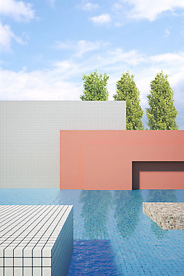 PSD 나무 구름 편집이미지 건축물 외관 건축 하늘 수영장 사람없음 야외 3D소스 3D 타일 디지털합성 오브젝트 타일바닥 타일벽 편집소스 편집3D 자연요소 식물 벽 바닥 파일형식