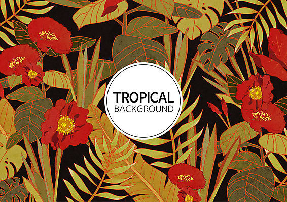 꽃 백그라운드 패턴 일러스트 나뭇잎 사람없음 여름 컬러풀 패턴백그라운드 원형 식물백그라운드 원형프레임 야자수잎 트로피컬아트 국내일러스트 AI파일 도형 식물 계절 컬러 잎 무늬 프레임 그림 파일형식 벡터