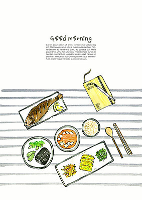 PSD 한식 음식 채소 일러스트 젓가락 식탁 밥 아침 반찬 수채화 수저 사람없음 볼펜 주방 공책 식사 식탁보 아침식사 상차림 찌개 브런치 생선구이 계란말이 건강식 웰빙음식 집밥 국내일러스트 주간 식기 웰빙 탁자 문구용품 펜 계란요리 구이 생선요리 파일형식