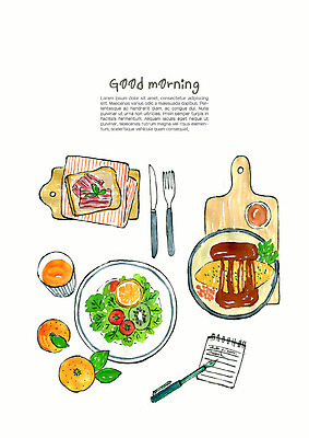 PSD 무료이미지 음식 포크 일러스트 식탁 아침 수채화 귤 사람없음 주방 공책 주스 샐러드 기록 나이프 아침식사 과일주스 오렌지주스 상차림 브런치 토스트 오므라이스 웰빙음식 나무도마 국내일러스트 주간 식기 웰빙 음료 빵 과일 탁자 문구용품 도마 목재 식사 칼 계란요리 건강식 파일형식