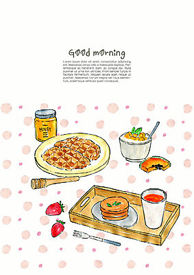 PSD 음식 일러스트 식탁 딸기 아침 디저트 수채화 사람없음 주방 식사 주스 아침식사 과일주스 상차림 브런치 꿀 요거트 딸기주스 웰빙음식 팬케이크 국내일러스트 주간 웰빙 음료 과일 탁자 유제품 케이크 건강식 파일형식