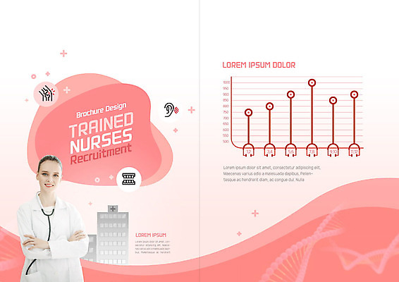 PSD 서양인 외국인 템플릿 표지디자인 북디자인 출판디자인 여자 내지 리플렛 분홍색 북커버 의학 청진기 병원 사람 팜플렛 20대 성인 빨간색 팔짱 간호사 의료진 의사 채용 채용공고 성인여자한명만 이미지템플릿 직업 컬러 비즈니스 의료기기 모션 인종 청년 여자한명만 성인여자만 파일형식