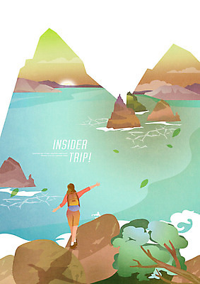 PSD 나무 라이프스타일 여자 행복 파도 바다 섬 여행 잎 가방 일러스트 배낭 바람 산 프레임 한명 사람 성인 초록색 노란색 일출 노을 일몰 시원함 배낭여행 힐링 프레임일러스트 성인여자한명만 국내일러스트 자연요소 식물 1 잡화 감정 컬러 날씨 생활 여자한명만 성인여자만 파일형식