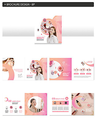 템플릿 여자 꽃 ZIP 분홍색 팜플렛 20대 성인 세명 30대 뷰티 화장품 한국인 성인여자만 인디자인 INDD 이미지템플릿 식물 컬러 사람 동양인 청년 장년 여자만 성인만 파일형식