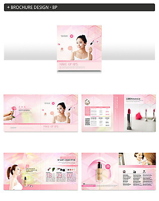 템플릿 여자 꽃 ZIP 분홍색 팜플렛 여러명 20대 성인 화장 뷰티 화장품 한국인 립스틱 성인여자만 인디자인 INDD 이미지템플릿 식물 컬러 다수 사람 동양인 청년 여자만 성인만 파일형식