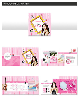 템플릿 손 여자 ZIP 분홍색 팜플렛 20대 성인 신체부위 세명 뷰티 화장품 한국인 립스틱 손거울 메이크업브러쉬 의료성형뷰티 성인여자만 인디자인 INDD 이미지템플릿 컬러 사람 동양인 청년 거울 붓 여자만 성인만 파일형식