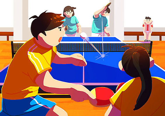 PSD 여자 남자 일러스트 협력 사람 경기 여러명 청년 취미 청춘 경쟁 에너지 탁구용품 탁구 탁구공 탁구대 단체활동 동아리 탁구장 방과후 국내일러스트 교육 스포츠용품 스포츠 다수 컨셉 공 스포츠시설 성인 구기 그룹 파일형식