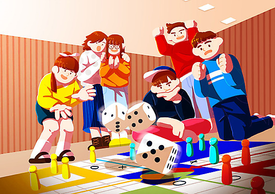 PSD 여자 남자 로우앵글 일러스트 협력 사람 경기 여러명 청년 취미 청춘 게임 던지기 강당 즐거움 주사위 긴장 보드게임 단체활동 동아리 방과후 국내일러스트 교육 감정 스포츠 뷰포인트 다수 컨셉 모션 놀이 성인 그룹 파일형식