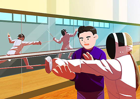 PSD 여자 남자 스포츠 일러스트 협력 사람 여러명 청년 취미 청춘 운동 경쟁 연습 펜싱 펜싱선수 단체활동 동아리 펜싱검 펜싱용품 펜싱복 방과후 국내일러스트 교육 스포츠용품 다수 컨셉 유니폼 운동선수 건강 성인 그룹 파일형식