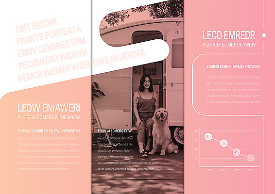 템플릿 한마리 표지디자인 북디자인 출판디자인 여자 내지 리플렛 분홍색 북커버 3단접지 한명 팜플렛 20대 성인 세트 캠핑 한국인 골든리트리버 강아지 캠핑카 성인여자한명만 이미지템플릿 AI파일 1 컬러 자동차 레저 사람 동양인 청년 반려동물 개 리트리버 여자한명만 성인여자만 파일형식 벡터