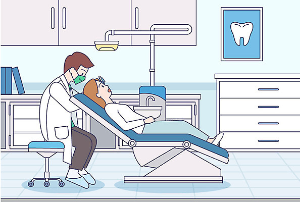 여자 남자 일러스트 의학 의료기기 건강 치과 병원 사람 성인 두명 건강관리 진료 환자 의사 치과의사 치과용품 치과진료 건강검진 충치 성인만 국내일러스트 AI파일 관리 의료진 의료용품 질병 검사_조사 파일형식 벡터