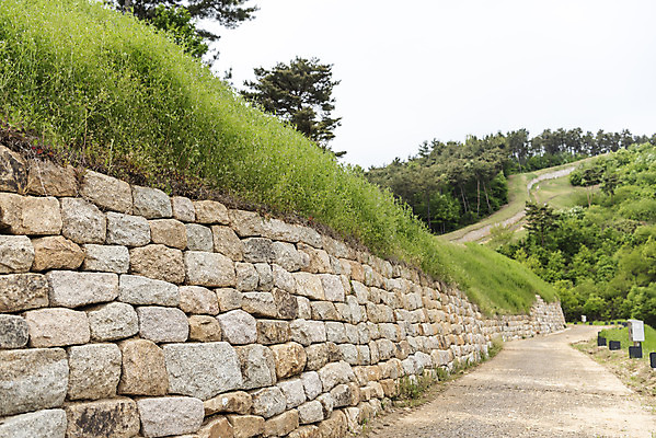 포토 JPG 주간 나무 한국전통 여행 유적지 풍경 사람없음 야외 관광지 봄 세계문화유산 문화재 역사 한국사 국내여행 부여 사적지 성곽길 백제역사유적지구 부여나성 국내포토 자연요소 식물 전통 계절 길 고건축 한국 성 충청남도 파일형식