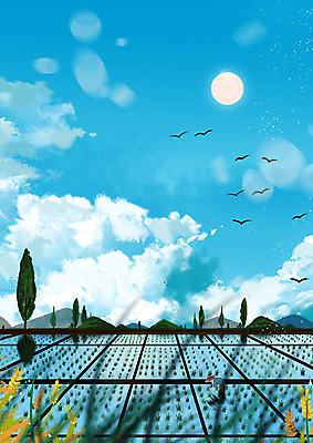 PSD 구름 여유 하늘색 백그라운드 일러스트 하늘 논 한명 사람 풍경 여름 맑음 고요 여름풍경 농촌 시골 농부 모내기 국내일러스트 자연요소 직업 1 계절 감정 농업 날씨 파란색 파일형식 여름_계절