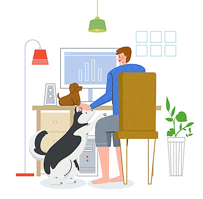PSD 식물 동물 라이프스타일 남자 행복 반려견 두마리 의자 일러스트 가족 함께함 사랑 한명 앉기 성인 컴퓨터 가족라이프 개 강아지 시베리안허스키 즐거움 동행 반려 성인남자한명만 쓰다듬기 국내일러스트 1 감정 가구 컨셉 2 포유류 관계 모션 사람 생활 전자제품 반려동물 남자한명만 성인남자만 파일형식