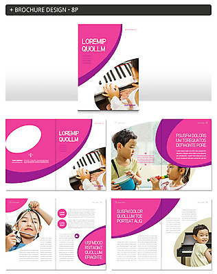 템플릿 여자 어린이교육 교육 남자 ZIP 어린이 음악 분홍색 소녀 소년 팜플렛 한국인 원형 피아노 음악교육 어린이만 인디자인 INDD 이미지템플릿 도형 컬러 문화예술 사람 동양인 건반악기 파일형식
