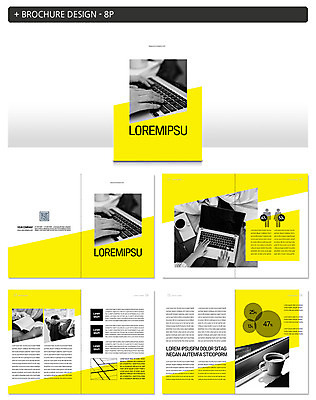 템플릿 교육 남자 ZIP 커피 한명 팜플렛 신체부위 노트북 독서 노란색 타이핑 과제 인디자인 INDD 이미지템플릿 1 음료 컬러 사람 전자제품 파일형식