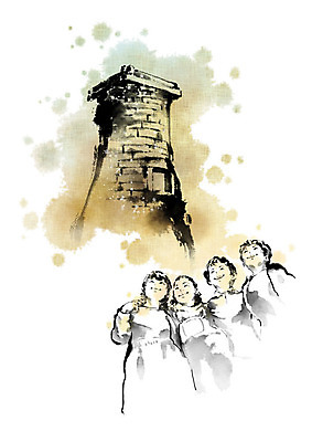 PSD 전통 건축물 여자 교육 남자 문화 어린이 여행 일러스트 캘리그라피 어깨동무 붓터치 유물 사람 소녀 소년 여러명 탑 문화재 경주 체험학습 체험 역사 번짐 첨성대 견학 수학여행 스쿨팩 국내일러스트 건축 포즈 다수 컨셉 경주_경상북도 경상북도 국보 파일형식 효과